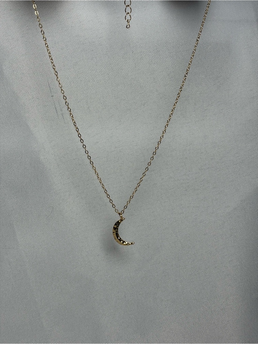 NEW Gold Tone Moon Charm Necklace